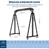 Portable Adjustable Gantry Crane, 12 Workstations, 2 Tons to 4,400 Pounds, Suitable for Use in Factories, Warehouses and Construction Sites. - 2 of 4