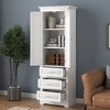 NicBex Tall Bathroom Storage Cabinet,Modern Slim Storage Cabinet with Doors and Drawers for Living Room,Home Office - 2 of 4