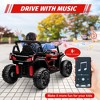 12V Kids Ride On Utv Truck Car w/Parent Remote Control, 2 Spring Suspension, Led Lights, Wireless Connection, Music for 3-8 Boys & Girls - 2 of 4