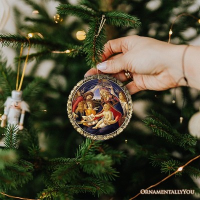 Renaissance Medici Family Nativity Porcelain Ornament