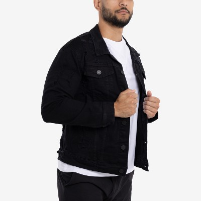Мужские куртки X RAY Men's Denim Jacket in JET BLACK Size L — фото 6