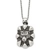 Black Bow Jewelry Mens Stainless Steel XL Open Back Tiger and Skull Necklace, 20 Inch - 2 of 4