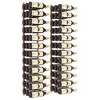 vidaXL Wall Mounted Spray-Coated Iron Wine Rack with Storage for 36 Bottles in Gold Color - 3 of 4