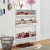 VEVOR Shoe Cabinet with 3 Flip Drawers, Shoe Storage Cabinet for Entryway, Free Standing Shoe Storage Organizer for Heels, Boots, Slippers, White - 2 of 4