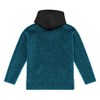 NHL San Jose Sharks Girls' Faux Fur Long Sleeve Hooded Sweatshirt - 3 of 3