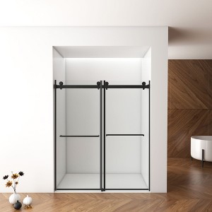 NicBex Shower Door 70"H Frameless Shower Doors Double Sliding Shower Door with 5/16" (8mm) Laminated Glass Premium Tempered Glass Door - 1 of 4