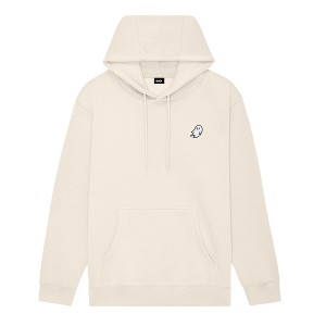 Dalix Ghost Embroidery Relaxed Hoodie Soft Fleece Sweatshirt Drawcord Fit Lounge Mens - 1 of 4