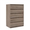 Wood Scottsdale 5 Drawer Chest in Truffle Gray-Tvilum - 2 of 4