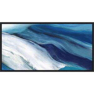 Amanti Art Blue Ocean Waves by PI Studio Canvas Wall Art Print Framed 27 x 14-in. - 1 of 4