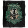 Harry Potter Hogwarts Green and Gold Floral Crest Officially Licensed Silky Touch Super Soft Throw Blanket 50" x 60" - 2 of 4