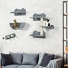 VisioGear Cat Wall Shelves, 4 Pcs Cat Wall Furniture Cat Climbing Shelf with Cat Hammock, Scratching Post, for Playing, Gray, 15.8"*11"*28.8" - 2 of 4