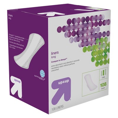 Panty Liners - Long - 108ct - up &#38; up&#8482;