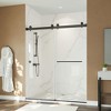 Lirago Frameless Double Sliding Shower Door Tempered Glass with Easy-Clean Coating Reversible Installation Silent Stainless Steel Rail 60" x 72" - 2 of 4
