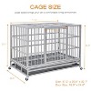 XBRIGH 48 Inch Heavy Duty Indestructible Dog Crate Steel Escape Proof,Indoor Double Door High Cage,Kennel with Wheels,Removable Tray, Extra Large - 2 of 4