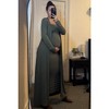 PinkBlush Olive Ribbed Sleeveless Dress Cardigan Maternity Set - 4 of 4