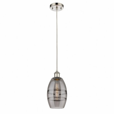 Vaz - 1 Light Cord Hung Mini Pendant In Industrial Style-8.13 Inches Tall and 5.88 Inches Wide