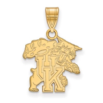 Black Bow Jewelry 14k Yellow Gold Kentucky Wildcats NCAA Medium Pendant