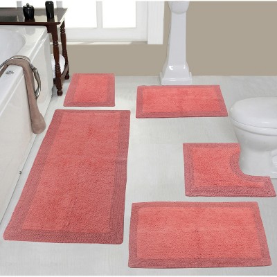Home Weavers Luxury Collection 100% Cotton Tufted Bathroom Rug Set, Non-Slip Latex Bath Rug Set