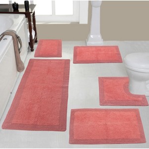 Home Weavers Luxury Collection 100% Cotton Tufted Bathroom Rug Set, Non-Slip Latex Bath Rug Set - 1 of 4