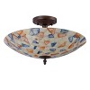Chloe Lighting Koi Mosaic 2 Light Semi-Flush Ceiling Fixture 16" Shade - 2 of 3