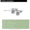 Bohemian 925 Sterling Silver Earrings - 7mm Hollow Ball Pendant, 24k Gold Plated Studs, Fine Jewelry Gift - 3 of 4