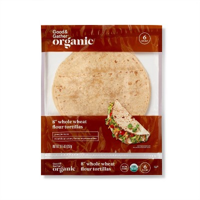 8&#34; Organic Whole Wheat Flour Tortillas - 6ct - Good &#38; Gather&#8482;