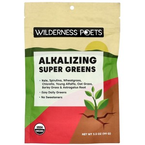 Organic Alkalizing Super Greens, 3.5 oz (99 g), Wilderness Poets - 1 of 2