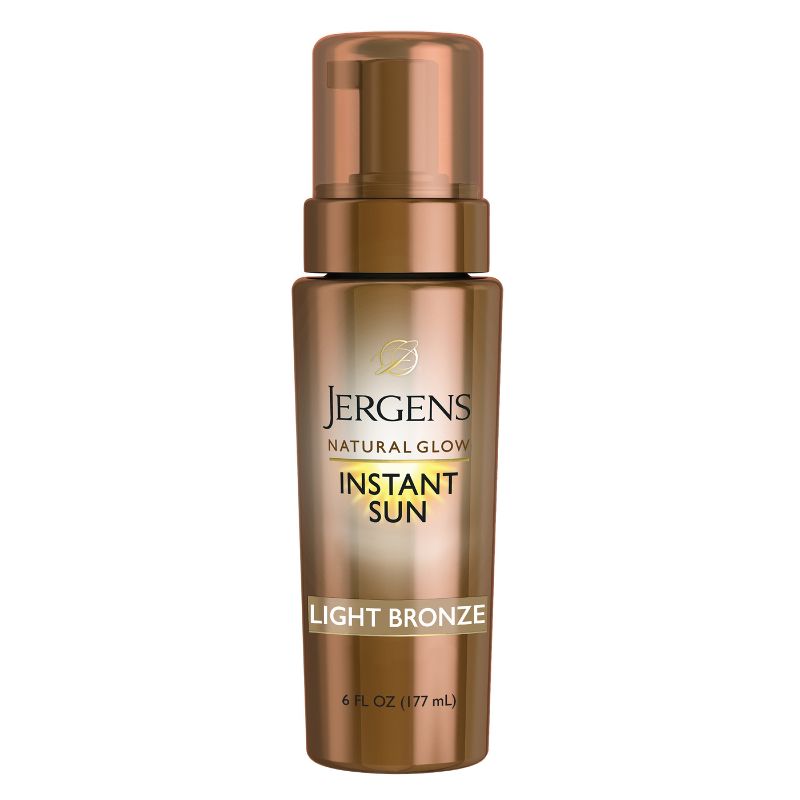 Jergens Natural Glow Instant Sun Sunless Tanning Mousse, Light Bronze Tan, Sunless Tanner Mousse - 6 fl oz, 1 of 10