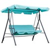 CAVINAS 3-Seat Patio Swing Chair,Porch Swing with Removable Cushion and Adjustable Tilt Canopy,Outdoor Swing for Poolside,Backyard,Garden - 2 of 4