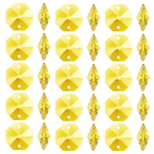Unique Bargains Hanging Ornament DIY Craft Prisms 2 Holes Octagon Suncatchers 0.55" 100 Pcs - 1 of 4
