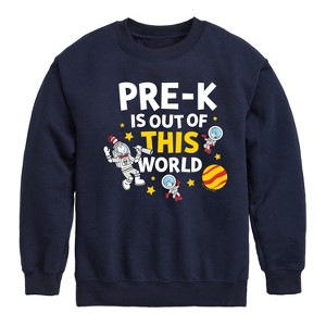 Boys' - Dr. Seuss - Pre-K Out Of This World Cat in the Hat Graphic Long Sleeve Fleece Sweatshirt - 1 of 4