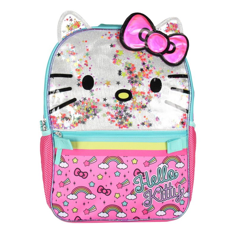Hello Kitty Glitter 2 Piece School Travel Backpack Set For Girls With Lunch Bag Multicoloured, 4 of 7