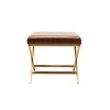 20" Square Metal X Base Ottoman - WOVENBYRD - 3 of 4