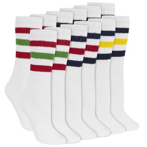 Women's Striped Tube Socks, 6 PAIR, Size 9-11 - 1 of 4