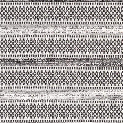 Planada Black and Cream Flatwoven Cotton 5' x 7' Area Rug