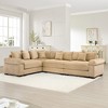 Oversized 116.9" Corduroy Cloud Modular L-Shaped Sectional Sofa with Thick Cushion and Wide Armrests, 4-Piece Free combination Sofa - 2 of 4