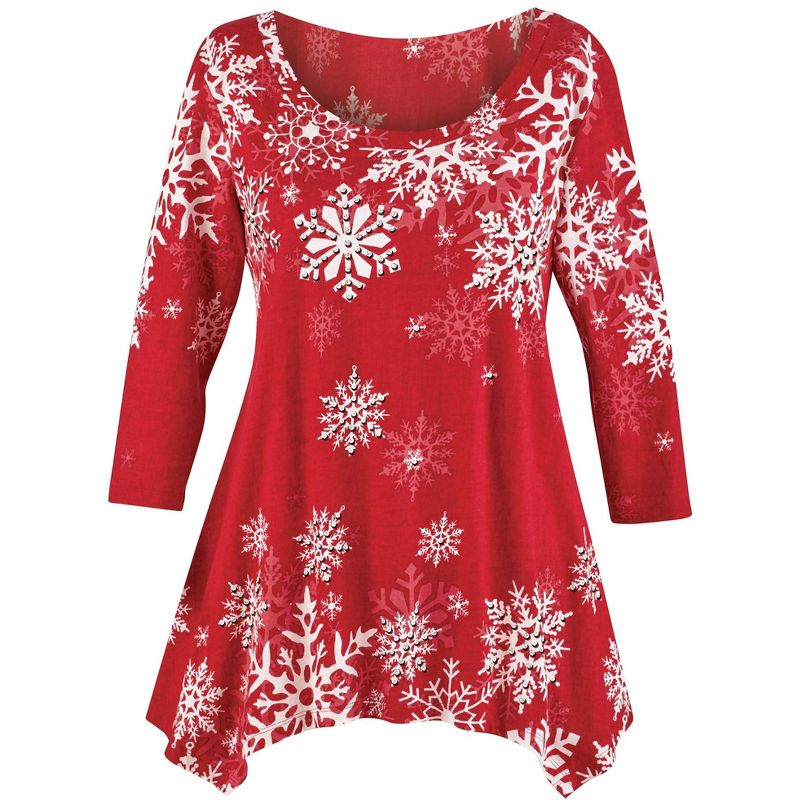 Collections Etc Snowfall Tunic, 3 of 5