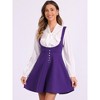 INSPIRE CHIC Women's Button Overalls Pinafore Suspenders Skirt - 3 of 4