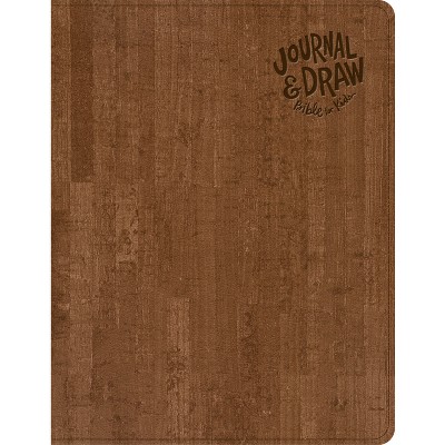CSB Journal and Draw Bible for Kids, Brown Cork Leathertouch - by  Csb Bibles by Holman (Leather Bound)