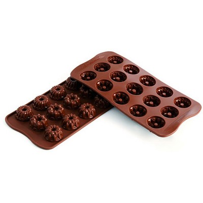 Silikomart Fantasy Silicone Assorted Easy Chocolate Mold - Brown