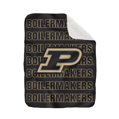 NCAA Purdue Boilermakers Collegiate Echo Wordmark Plush Throw Blanket