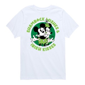 Boys' - Disney - Shamrock Wishes Irish Kisses Short Sleeve Graphic T-Shirt - 1 of 4
