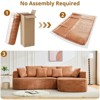GustoWave 106" Modern Curved Sectional Cloud Sofa with Chaise Lounge, Modular Chenille Fabric Sleeper Couch, No Assembly Required - 3 of 4