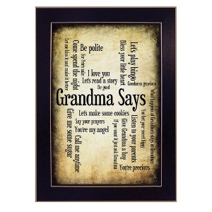Grandma Says By Susan Ball, Printed Wall Art, Ready To Hang Framed Poster, Black Frame - 1 of 4