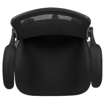 Ergonomic Mid-Back Mesh Drafting Chair with Adjustable Arms, Black