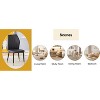 Okak Modern Dining Chairs Set of 4, Upholstered cosy Chairs with Stylish Patterned Backrest & Sturdy Metal Legs for Kitchen/Office/Bedroom - 3 of 4