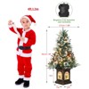 3/4.5ft Prelit Snow Flocked Artificial Christmas Tree with 8-Mode Warm White LED & Sturdy Base- Indoor/Outdoor Xmas Tree for Home,Office,Yard - 2 of 4