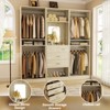 Aheaplus Freestanding Closet Organizer with Mirror and 4 Hanging Rods, Closet System with Drawers - 2 of 4
