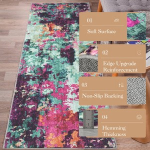 coucheta Machine Washable Area Rugs, Modern Abstract Soft Low Pile Non-Slip Stain Resistant Accent Carpet, for Living Room, Bedroom, Dining Room - 1 of 4