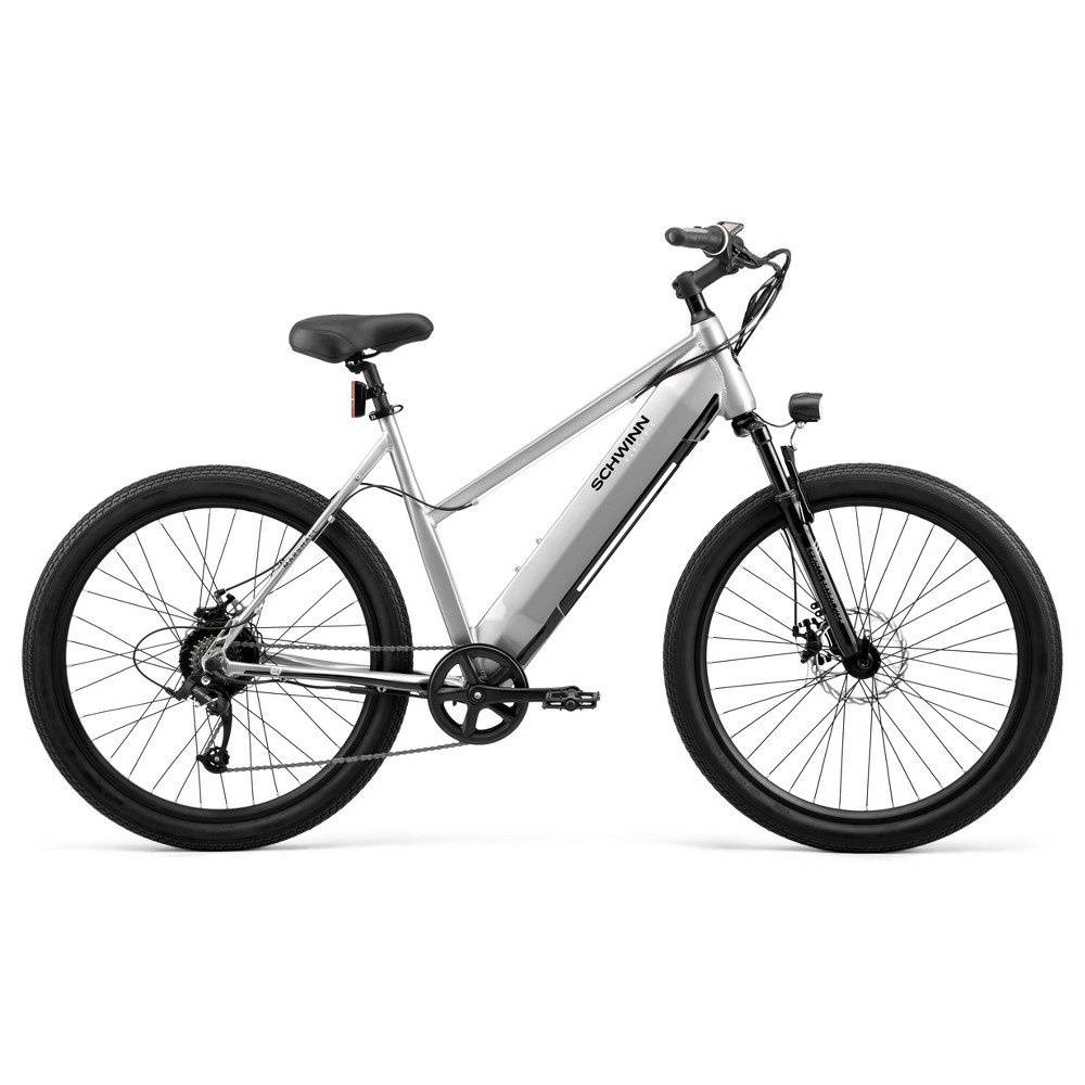 Schwinn Adult Marshall 27.5" Step Through Hybrid Electric Bike - Gray L/XL